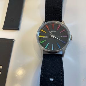 Nixon Sentry Custom Watch Black Multi color